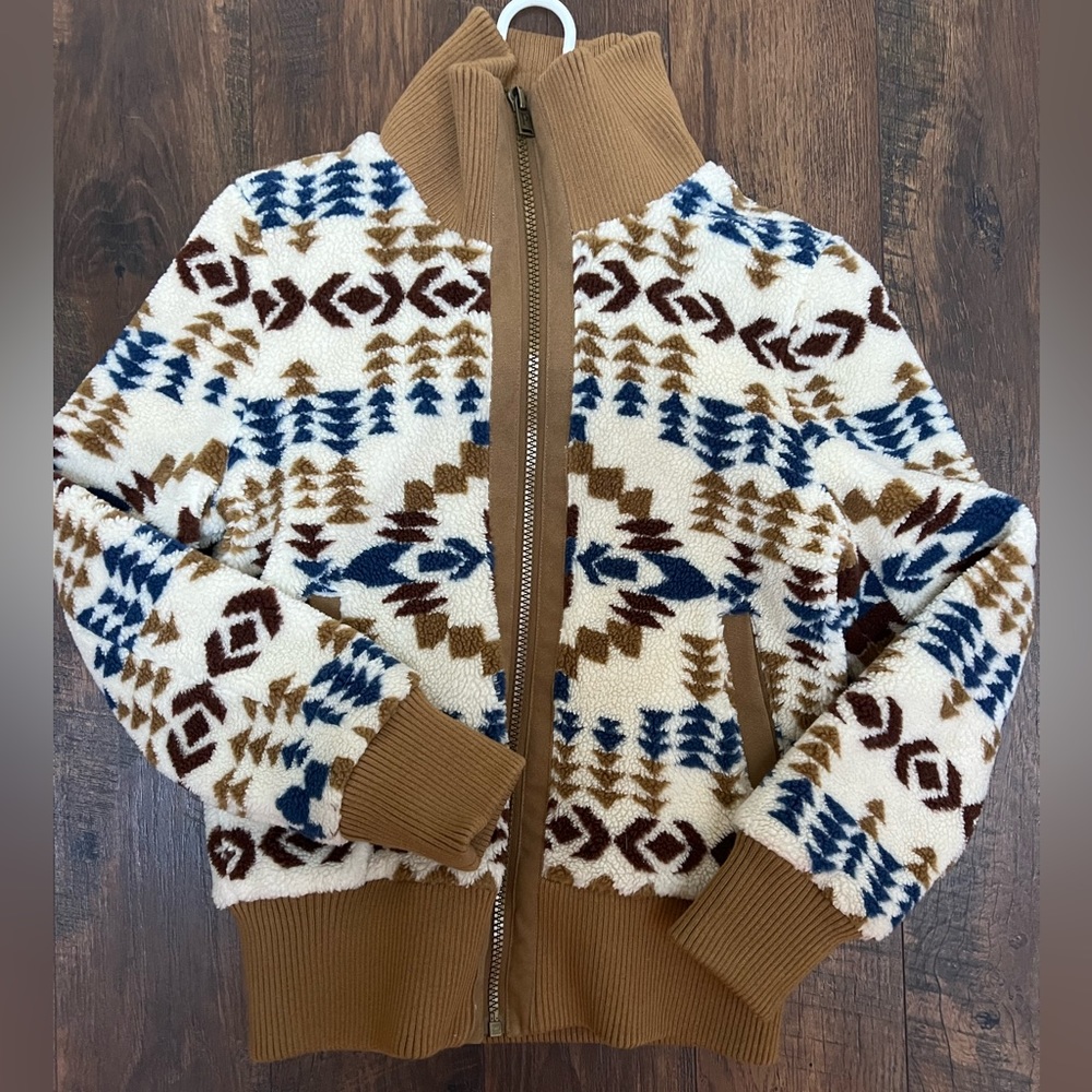 Pendleton Berber fleece bomber jacket